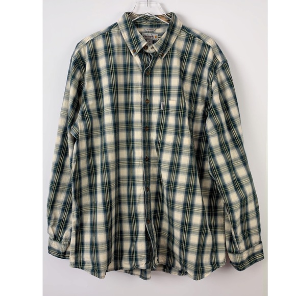 ❌Carhartt . Essential Plaid Long Sleeve Shirt . XL - Picture 2 of 8